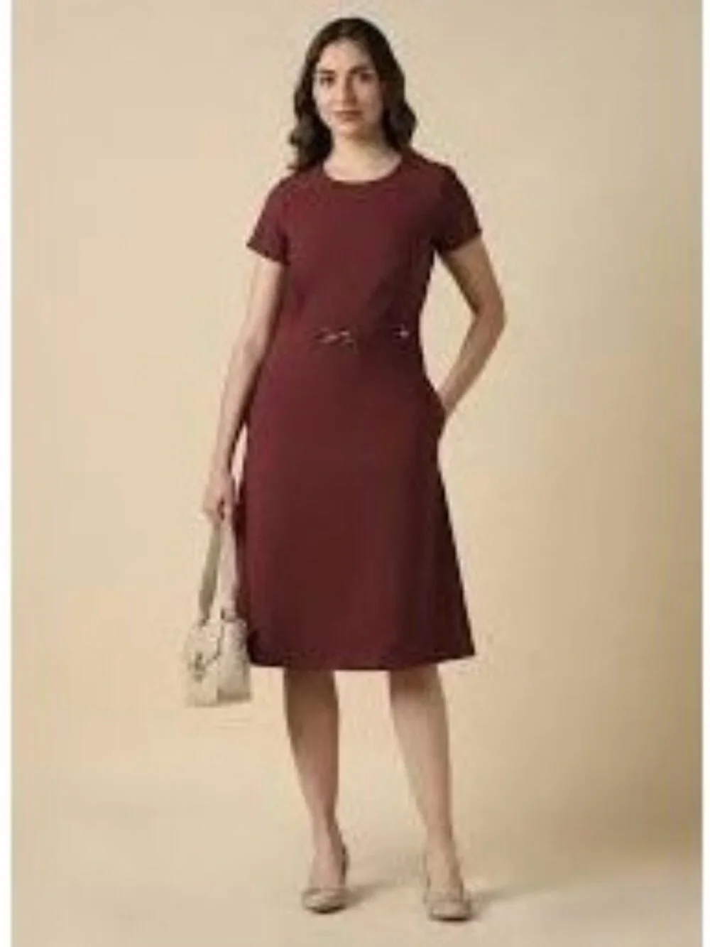 Tahari Arthur S. Levine Sheath Dress Women Size 8 Purple Short Sleeve Belted - Picture 1 of 12